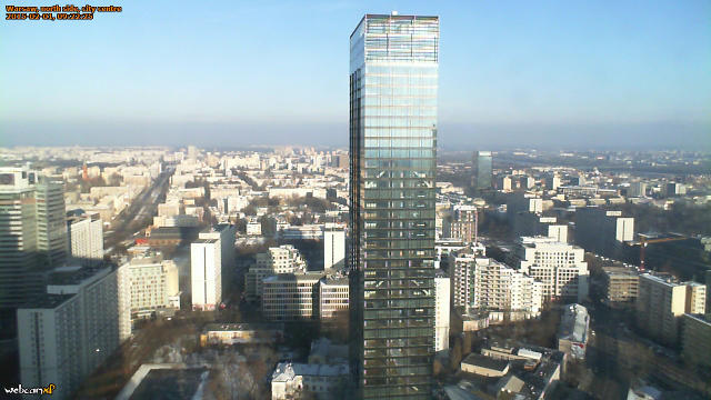 Widok z kamery na Cosmopolitan w Warszawie